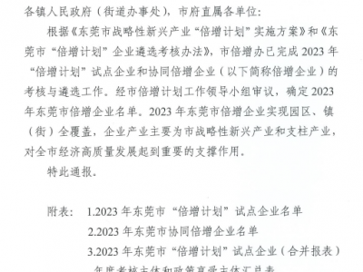 屢獲殊榮！國亨公司再次入選“倍增計(jì)劃”企業(yè)